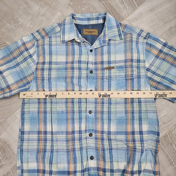 Clear Water Outfitters 100% Cotton XL Short Sleeve Button Front Casual Shirt - Picture 8 of 9